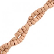 Coconut beads disc 4mm Tan brown